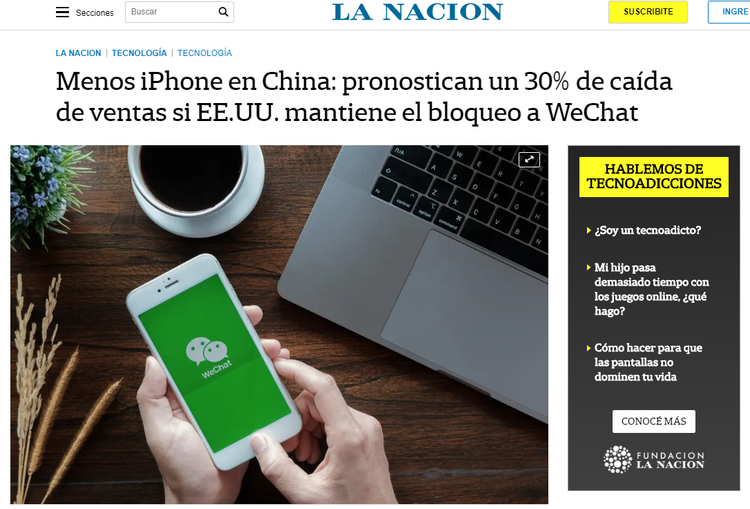 自作自受!外媒:如果美国禁止微信 苹果销量将下降30%