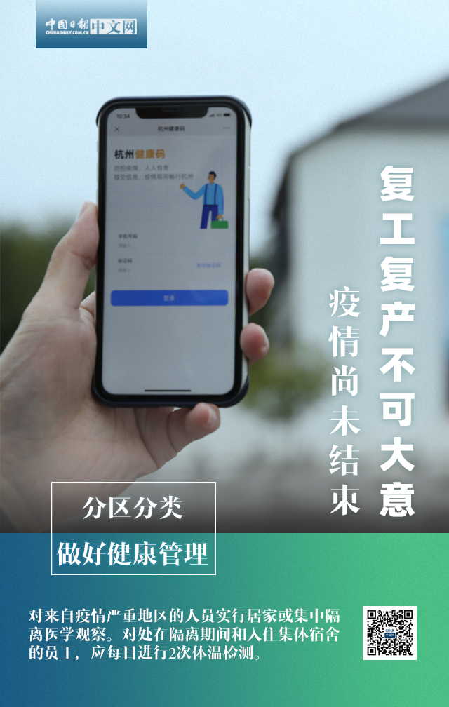 【中国日报网】海报 | 疫情尚未结束 复工复产不可大意