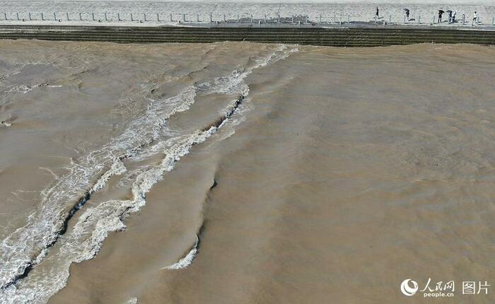 절강해녕의 전당강 교차 밀물 경관 절강해녕의 전당강 교차 밀물 경관_fororder_qtj-6