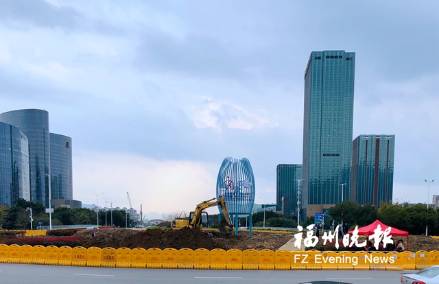 福州海峡国际会展中心环岛永久“大花盆”本月建成