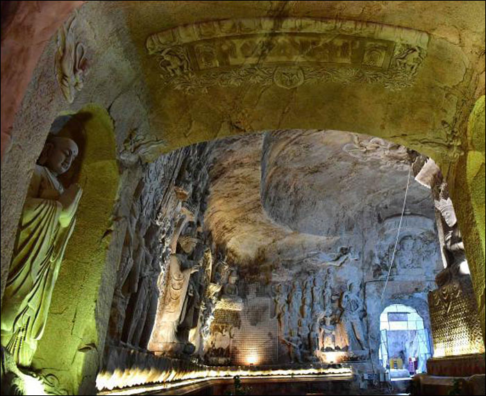 ชาวบ้านบริจาคเงินนับร้อยล้านหยวนสร้างถ้ำพระพุทธรูปขนาดกว่า 20,000 ตารางเมตรในมณฑลฝูเจี้ยน_fororder_200815juanjianfodong3