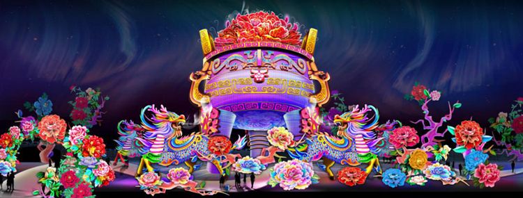 中国年·看西安丨城墙灯会倒计时 有用12万只药瓶注入彩色水组成的大鼎