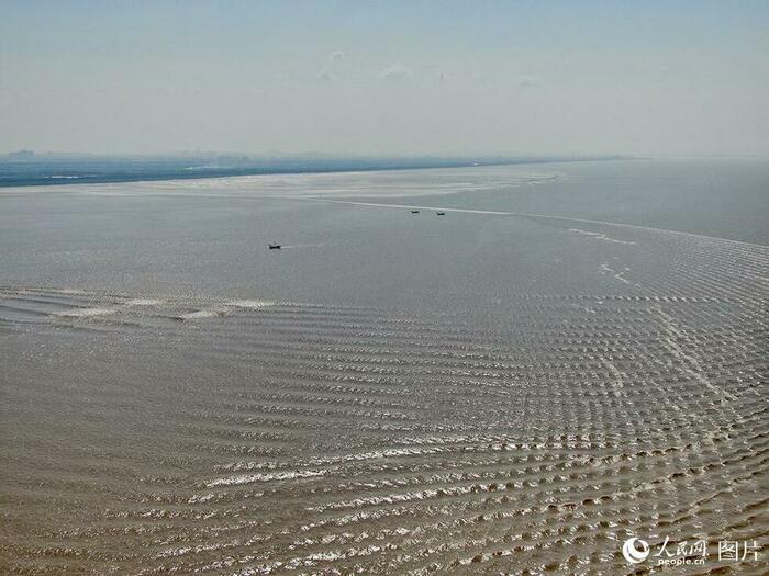 절강해녕의 전당강 교차 밀물 경관 절강해녕의 전당강 교차 밀물 경관_fororder_qtj-8