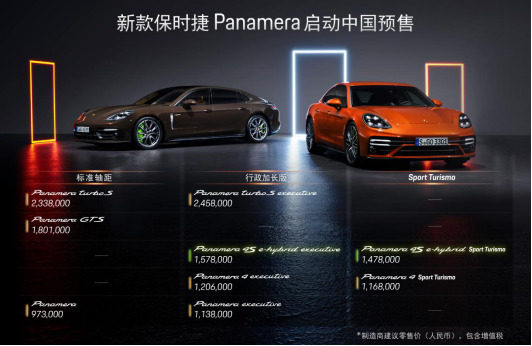 汽车频道【8月28日】【中首列表】豪华轿车新款 Panamera 全球同步首发 中国市场启动预售