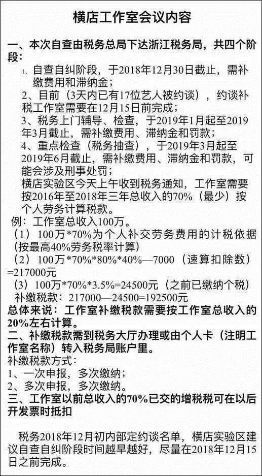 補稅通知來了17位藝人被約談 偷逃稅嚴(yán)重地區(qū)稅務(wù)部門或被問責(zé)