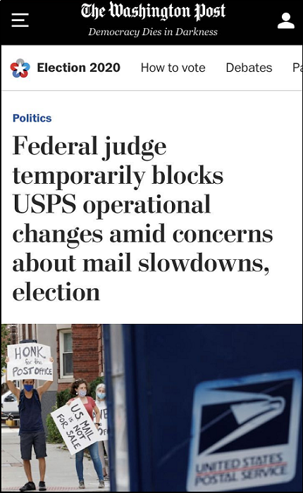 北美观察丨意在扰乱大选？美媒披露特朗普政府意图违法操控邮政系统