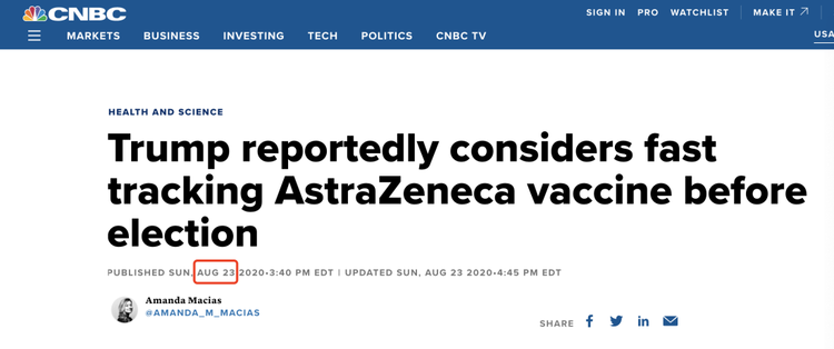 被特朗普政府寄予厚望的这支新冠疫苗 按下了“暂停键”……