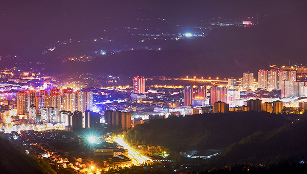 图片默认标题_fororder_汉姜古城夜景-（摄影：袁杰）