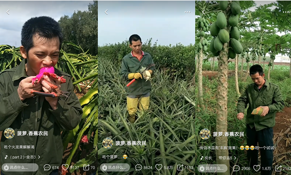 “菠萝哥”拍火山小视频展示农产品 拓宽销路又助力家乡旅游