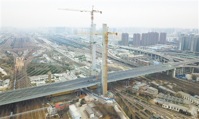 【汽车-图片】郑州农业路大桥预计3月底通车
