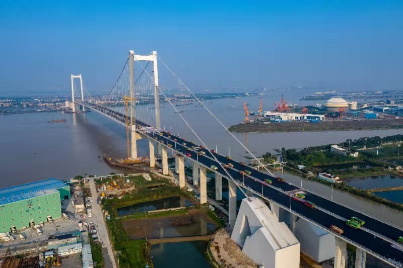图片默认标题_fororder_民众期盼已久的虎门二桥通车在即。 图片由广东省交通集团提供