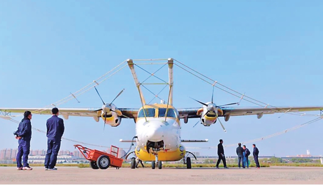 助力航空地球物理探测 哈飞运12F时间域飞机首飞成功