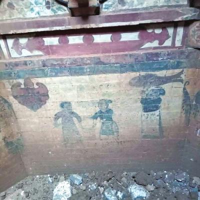 【中原文化-图片】安阳首次发现金代高僧壁画墓