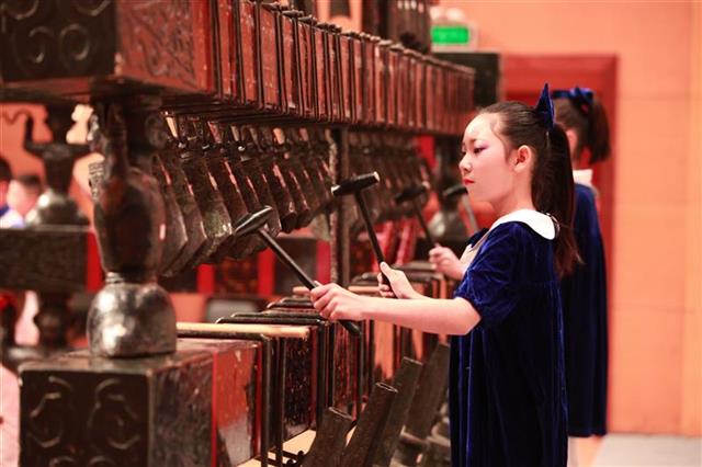 武汉市育才小学建了座编钟博物馆
