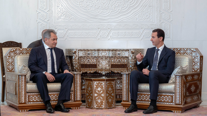 叙利亚总统巴沙尔·阿萨德会见俄国防部长绍伊古