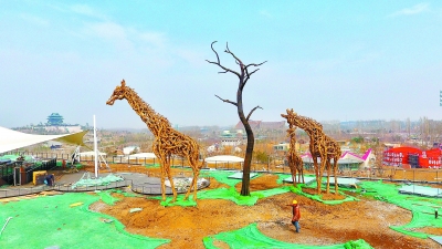 最大浮木动物雕塑入驻植物馆