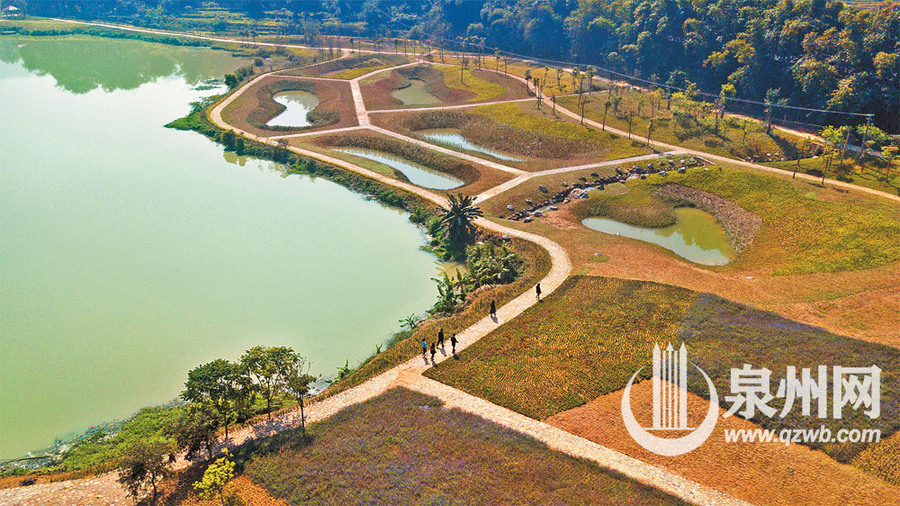 【焦点图】【泉州】【移动版】【Chinanews带图】泉州永春东关湿地公园完工
