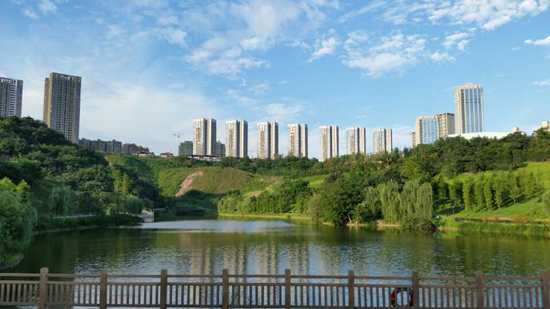 【园区开发 列表】重庆两江新区颐和生态公园蔷薇花墙开花季将至
