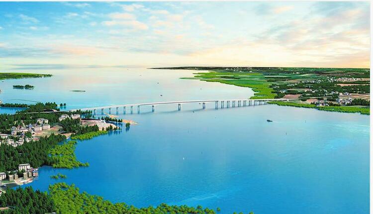 广西滨海公路大风江大桥开工建设 建成后将大大缩减钦州与北海的时空距离