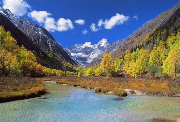 追寻秋日的诗和远方 去四姑娘山拥抱雪山彩林
