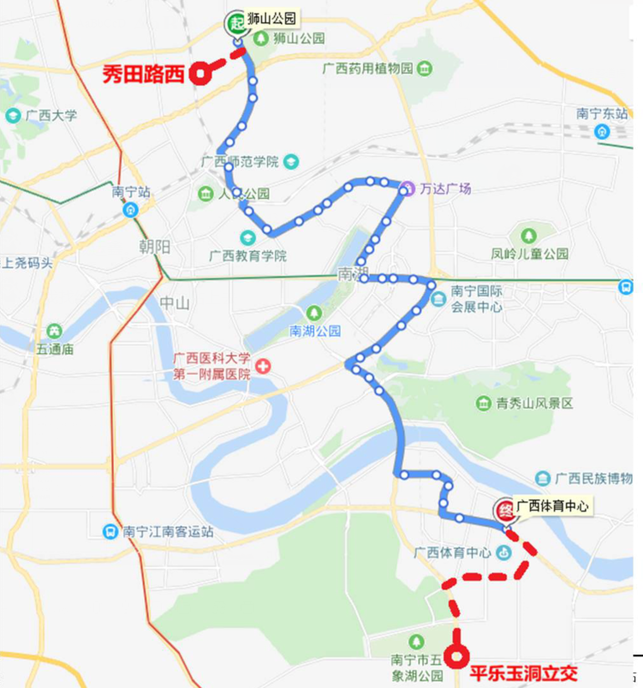 【唐已审】【供稿】南宁市：调整4条公交线路服务五象总部基地