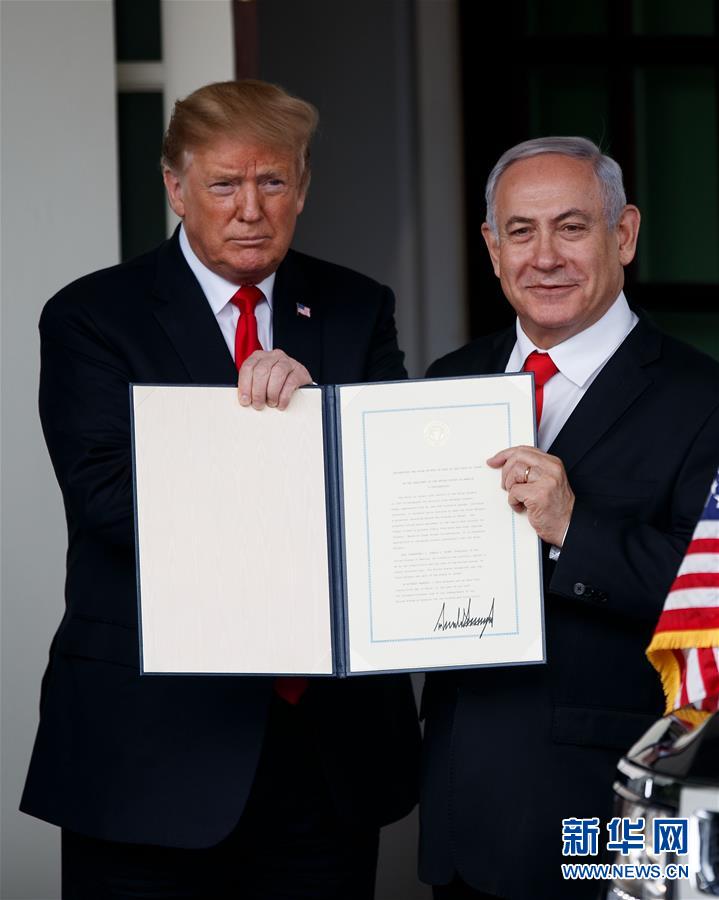 特朗普宣布承认以色列对戈兰高地的主权