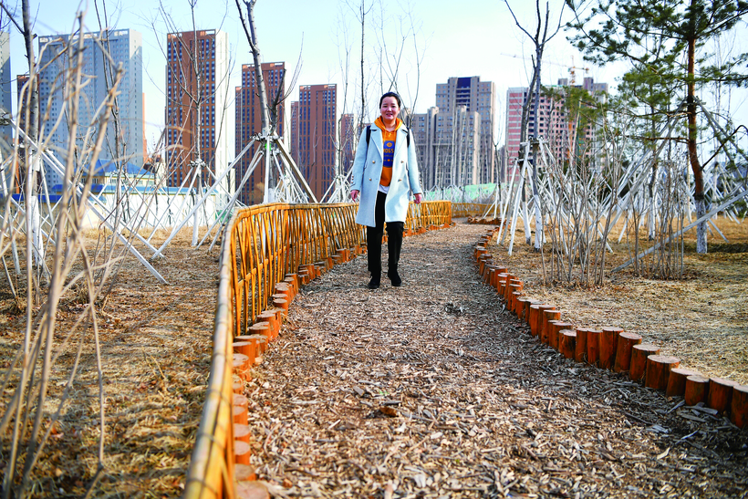 长春市绿化管理处用生态木屑铺出会“呼吸”绿地