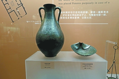 盘龙城遗址博物院展出庞贝古城出土文物