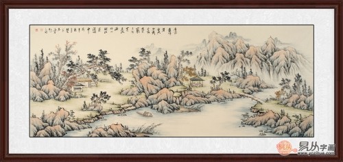 中式书房挂山水画好吗 颜值超高的山水挂画欣赏~ 中式书房挂山水画好吗 颜值超高的山水挂画欣赏~