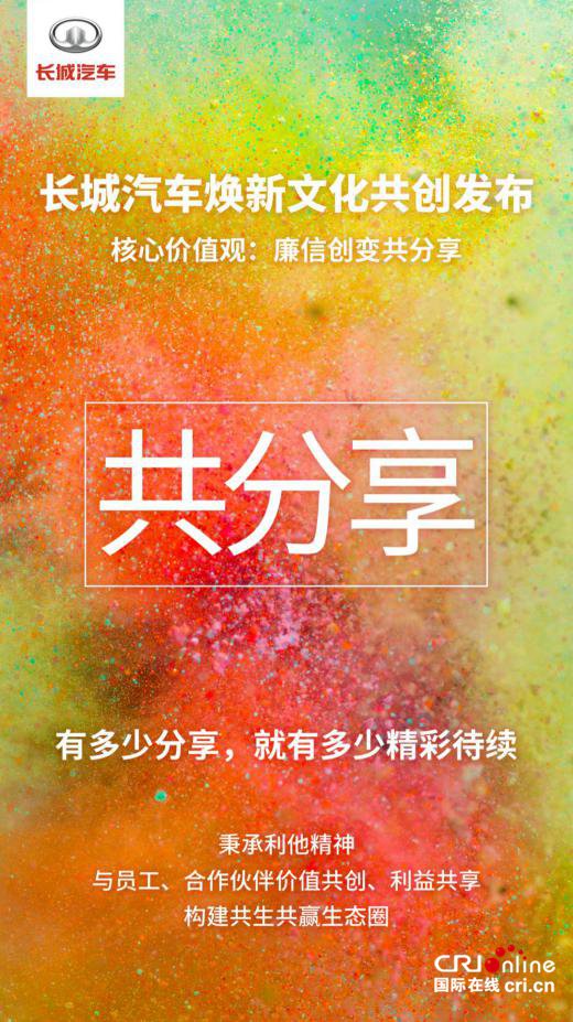 长城汽车迎来“变革收获期”全新企业文化再启新征程