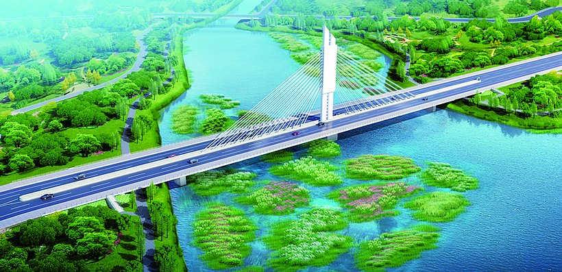 长春伊通河综合治理工程东岸滨河路项目预计年末主体完工