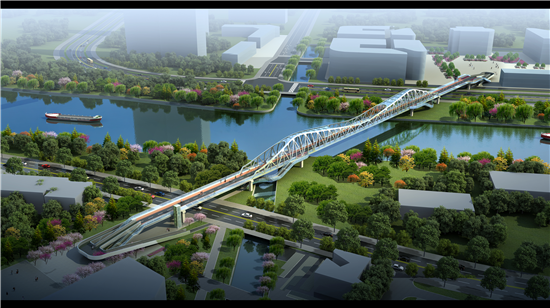 京杭大运河苏州段将新添一座400米景观人行桥