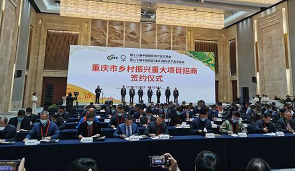 重庆市签约52个乡村振兴重大项目 揽金338.63亿元