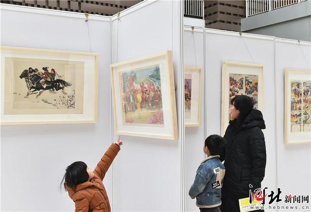欣赏年画精品 再现年味记忆——“我爱你 中国”迎新春年画展在河北省图书馆举办