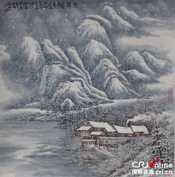 图片默认标题_fororder_刁瑞云国画作品《冬韵》（摄影-叶林）