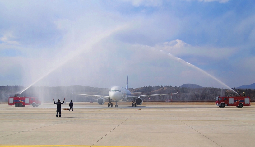 4月2日通化机场“通化-台州”航班正式通航