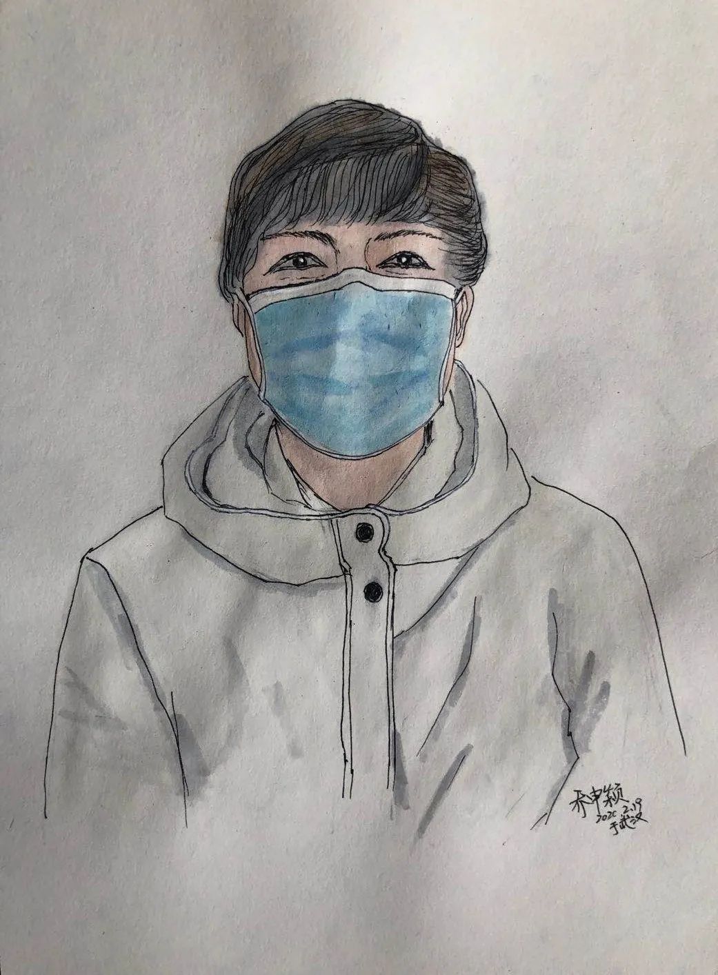 「经济日报」“你笑起来真好看”丨记者原创水彩画