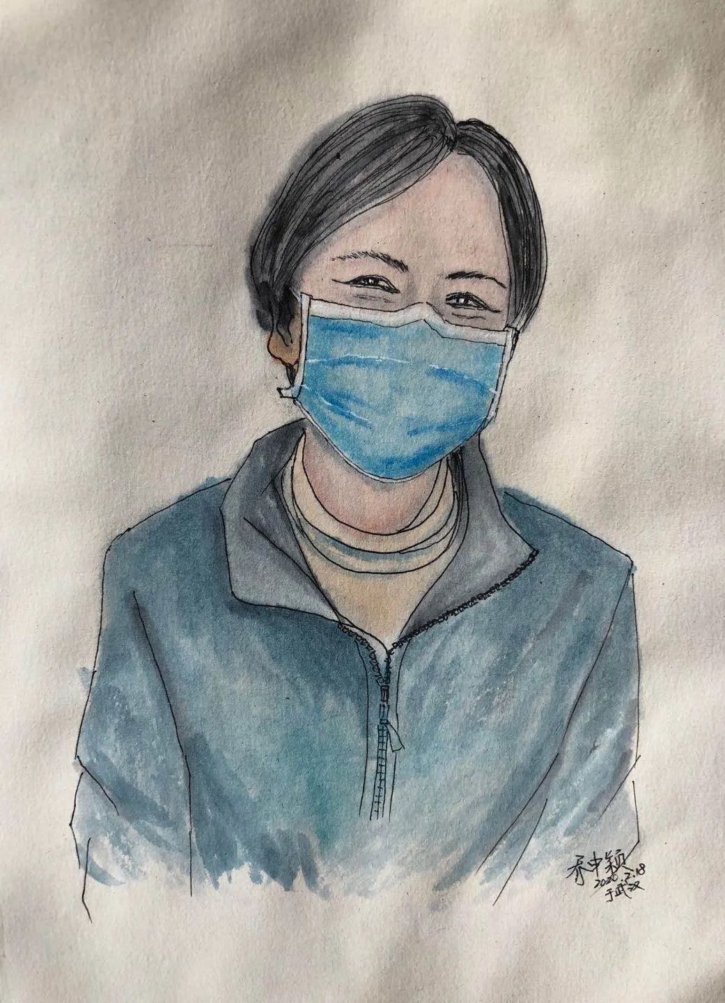 「经济日报」“你笑起来真好看”丨记者原创水彩画