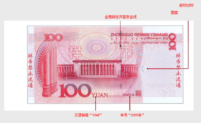 第五套人民币100元纸币图片