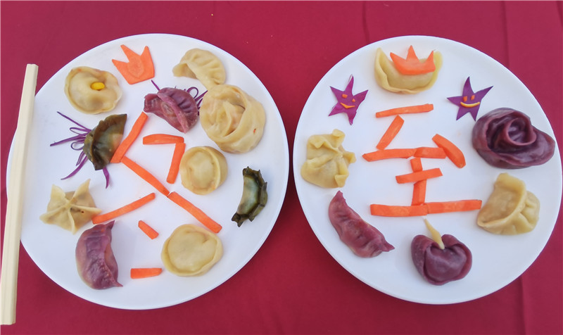 创意饺子大赛 河南大学生制作千枚“五彩饺子”迎冬至