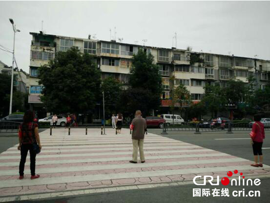 图片默认标题_fororder_老年志愿者维护交通秩序。（温江区天府街道-供图）