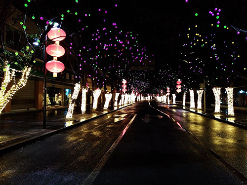 城市街道夜景(摄影 陈忆)