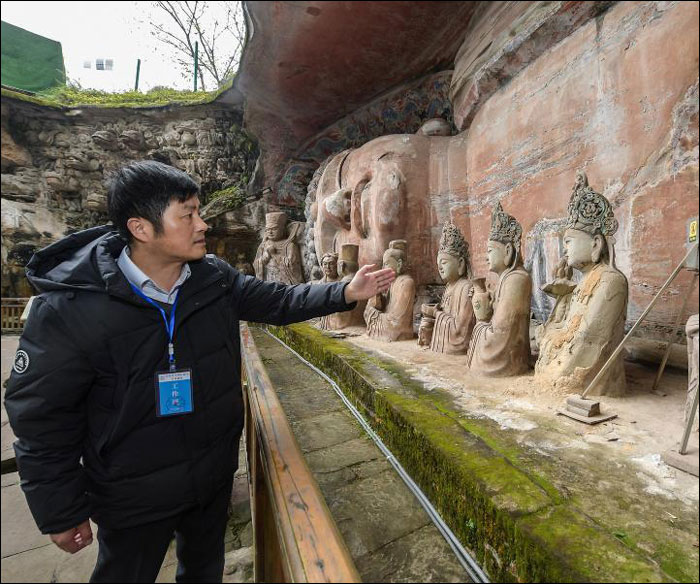 นครฉงชิ่งทุ่มกำลังอนุรักษ์งานพุทธศิลป์หินผาต้าจู๋