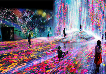 东京森建筑数字艺术博物馆：幻想空间 欣赏者也是作品的一部分