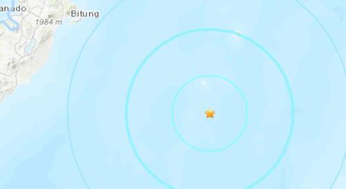 印尼东北附近海域发生5.6级地震 震源深度36.4公里