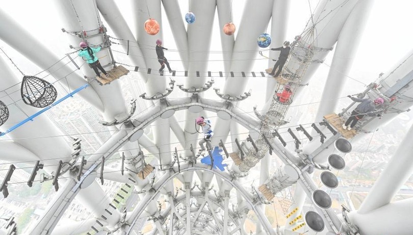 โครงการผจญภัยบนกวางโจวทาวเวอร์เปิดให้เข้าชมแล้ว_fororder_广州塔1