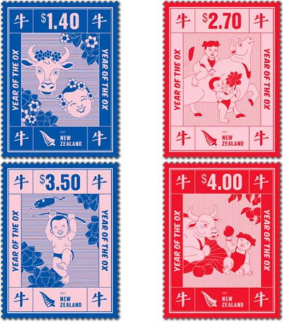 丑年に因んで、多くの国で切手が発行_fororder_C1.JPG