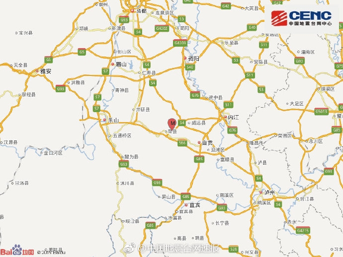 （导航自贡）自贡荣县发生4.9级地震 该地两天内发生三次4级以上地震