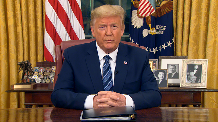 「海外网」特朗普：已发布指导意见 建议停课减少大型集会