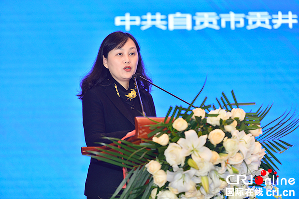 图片默认标题_fororder_4自贡市贡井区委书记、自贡航空产业园区党工委书记黄劲作项目推介（摄影-廖志全）